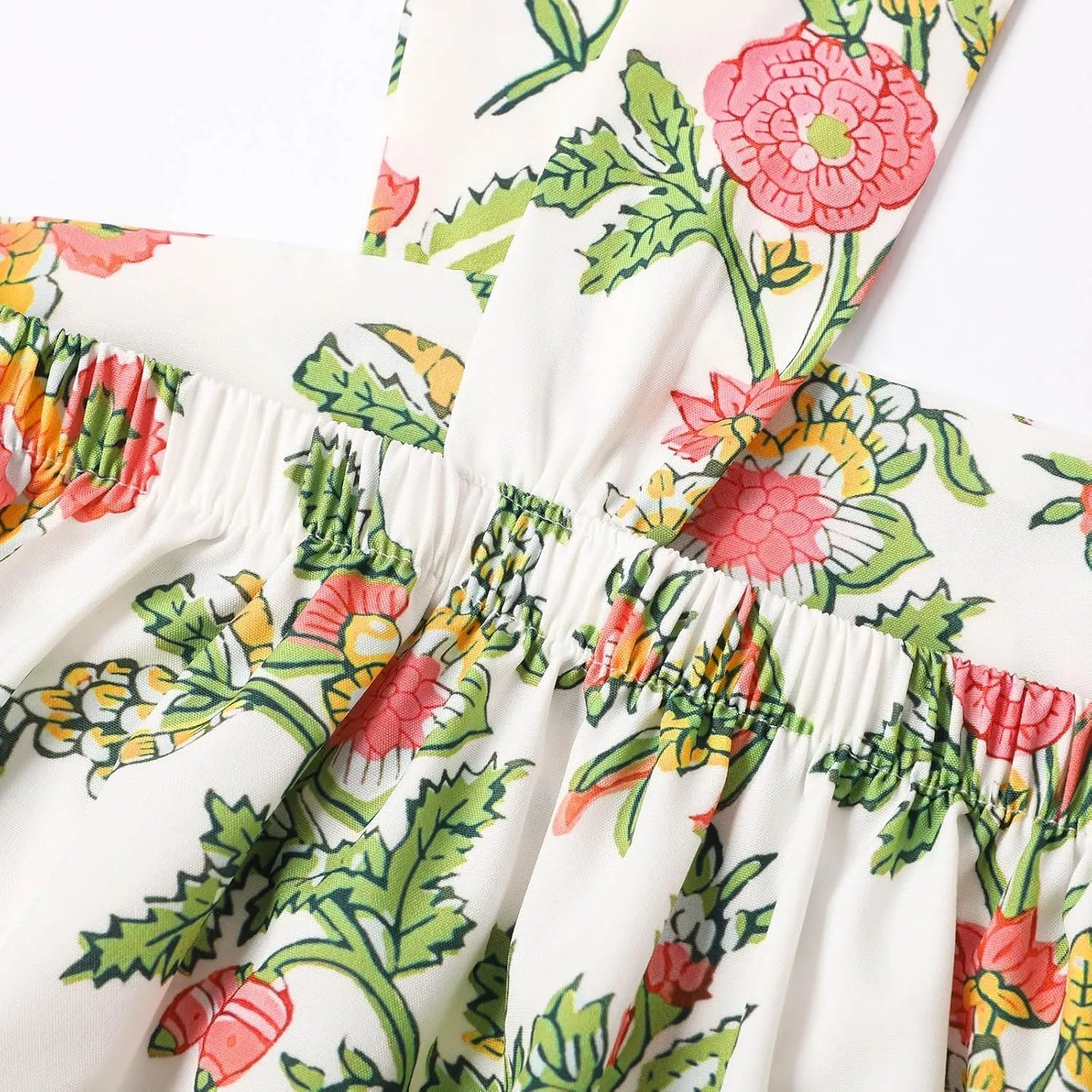 Women Floral Tie Shoulder Mini Dress Summer Cute Square Neck Loose Beach Short Dress Backless Boho Vocation Sundress