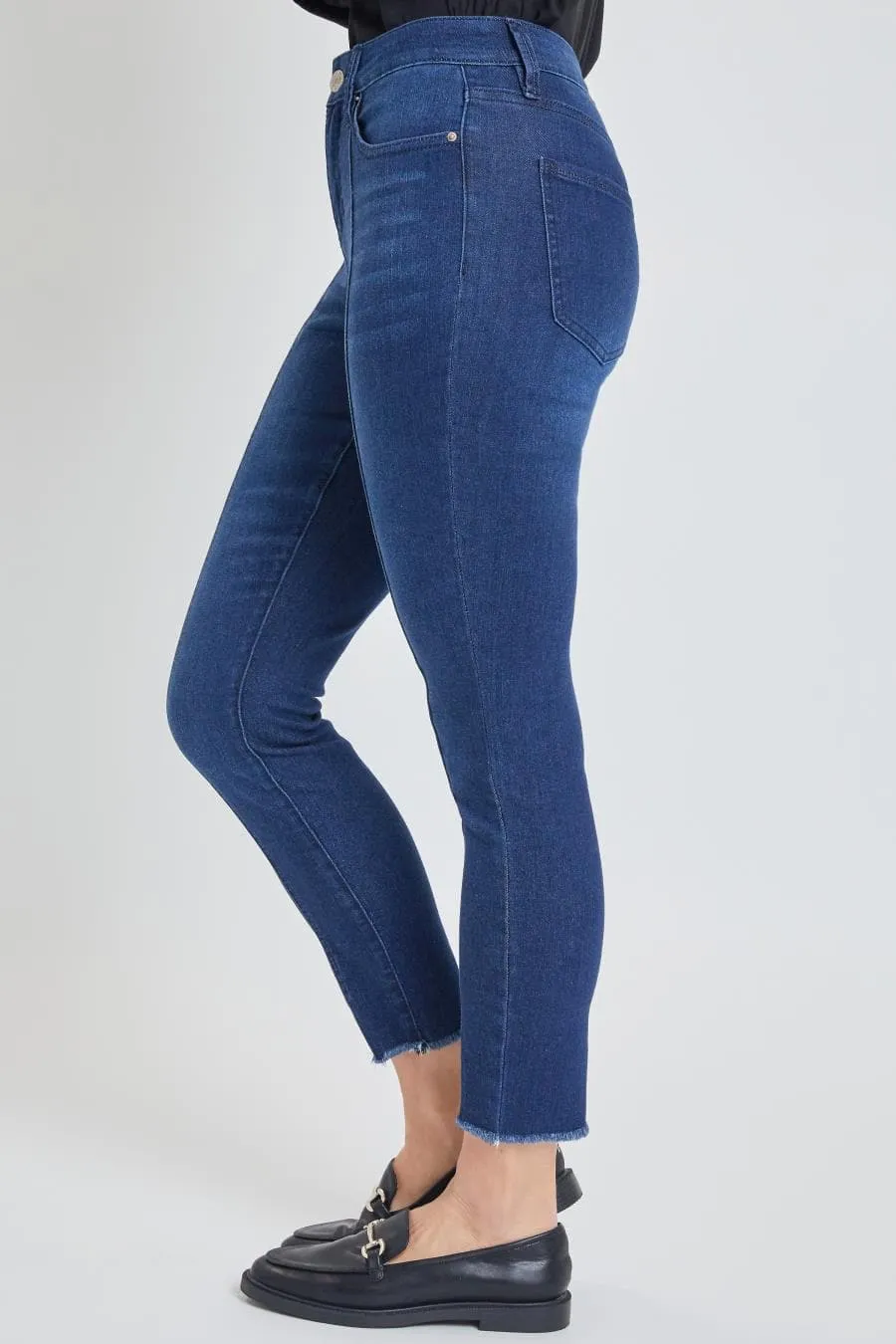 Women's High Rise Skinny Jean With Front Seam and Slit Detail Lifestyle Collection